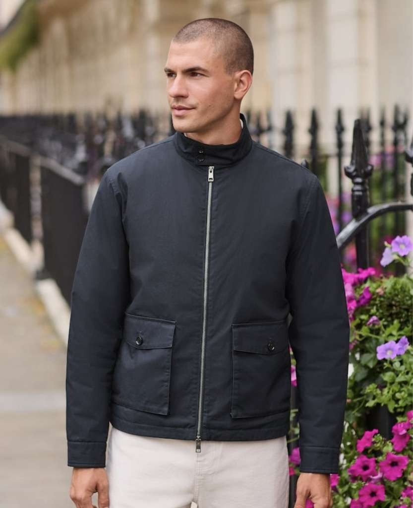 Borg Lined Shower Resistant Harrington Jacket, Navy, XS, L, 2XL, Red £28, Sizes XS to 4XL, Free C&C