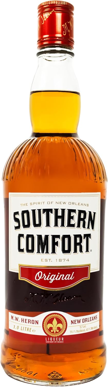 Southern Comfort Original Whiskey Liqueur, 1l, 35% ABV, Gift Idea | Original New Orleans Recipe, Smooth Blend of American Whiskey with Notes of Orange, Vanilla, and Cinnamon