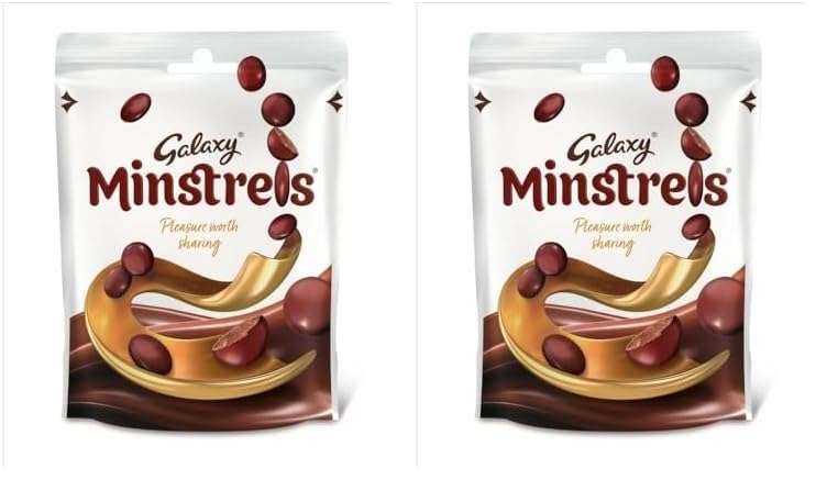 Galaxy Minstrels Milk Choc 2x 125g pouches, £2.09 S&S