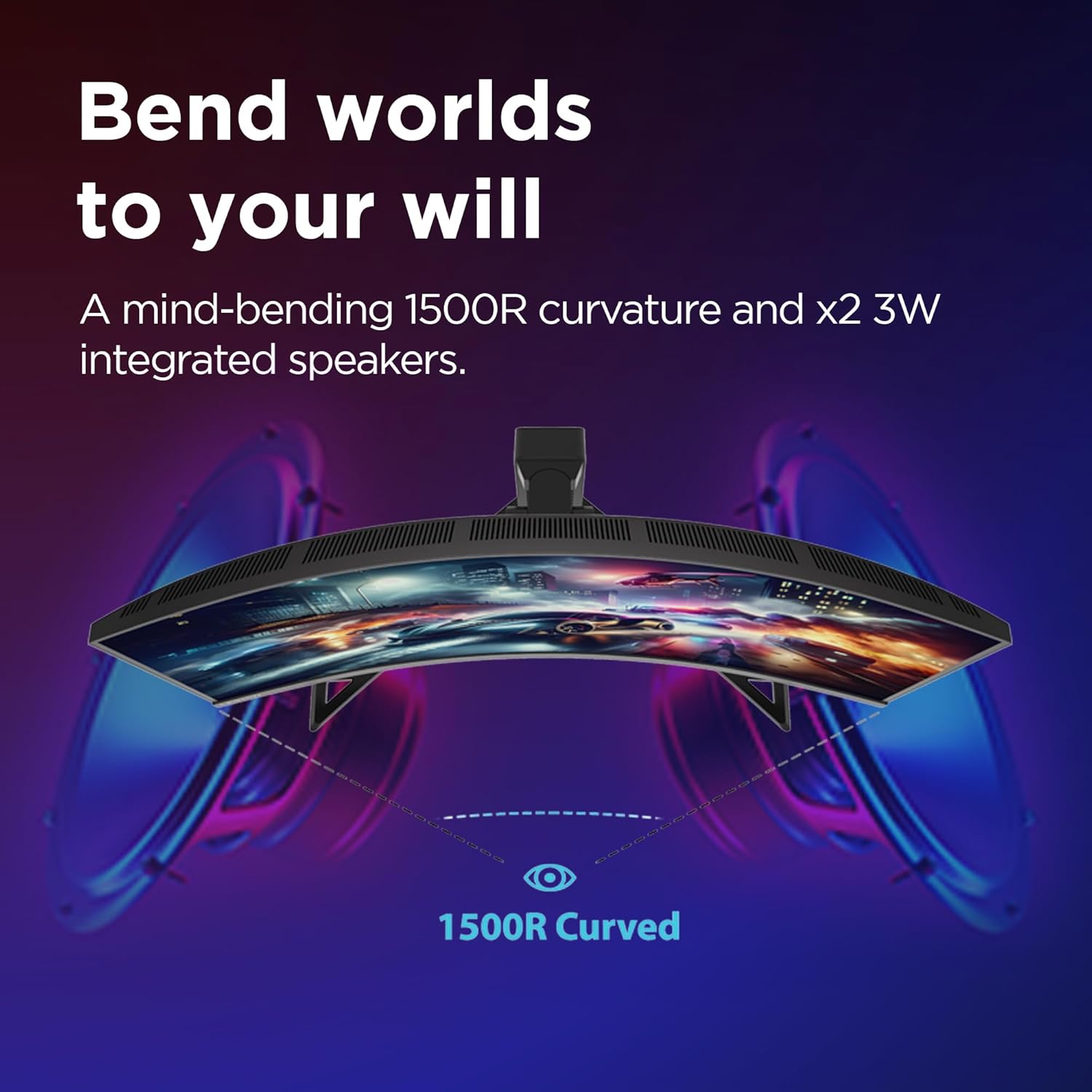 Lenovo Legion R27qc-30 | 27" QHD Curved Gaming Monitor | 180Hz, 0.5ms MPRT, Speakers, EyeSafe, VESA : Amazon.co.uk: Computers & Accessories