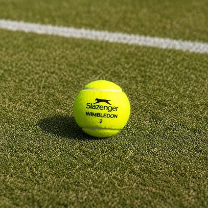 Slazenger Dunlop Wimbledon tennis ball, official Wimbledon tennis ball, ITF approved, metal box (4 balls)