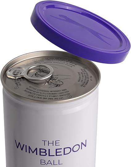 Slazenger Dunlop Wimbledon tennis ball, official Wimbledon tennis ball, ITF approved, metal box (4 balls)
