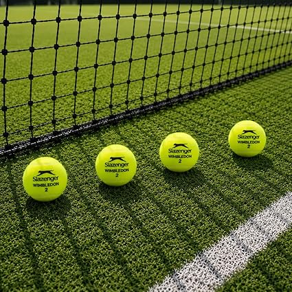 Slazenger Dunlop Wimbledon tennis ball, official Wimbledon tennis ball, ITF approved, metal box (4 balls)