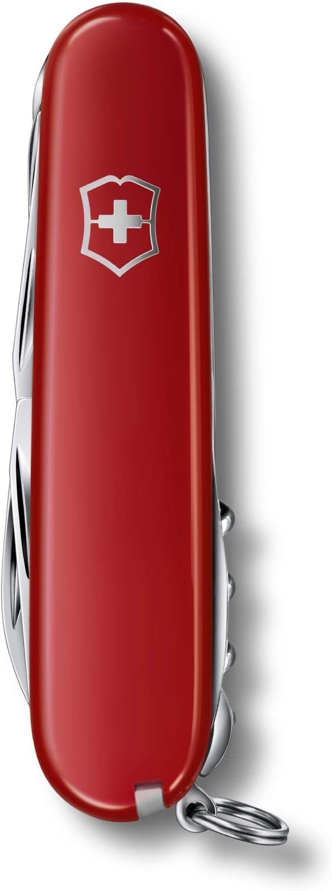 Victorinox Huntsman Swiss Army Knife, Medium, Multi Tool, Camping Knife, 15 Functions, Large Blade, Bottle Opener, Red