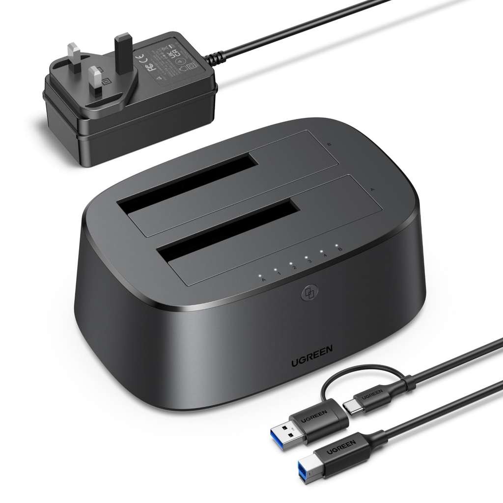 UGREEN Hard Drive Docking Station, 2 Bay Hard Drive Enclosure