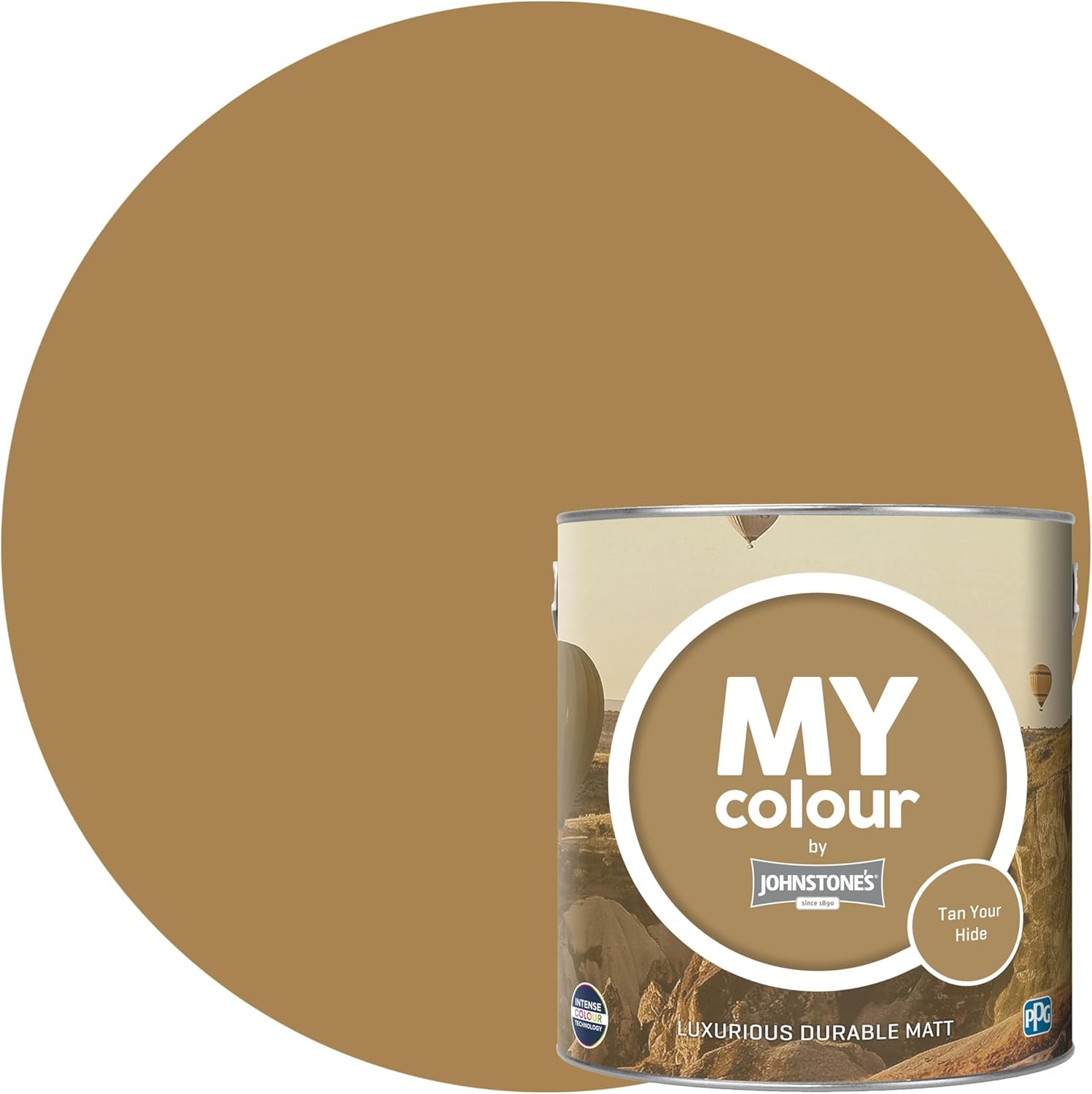 Johnstone's My Colour Luxurious Durable Matt Paint, Tan Your Hide, 2.5L