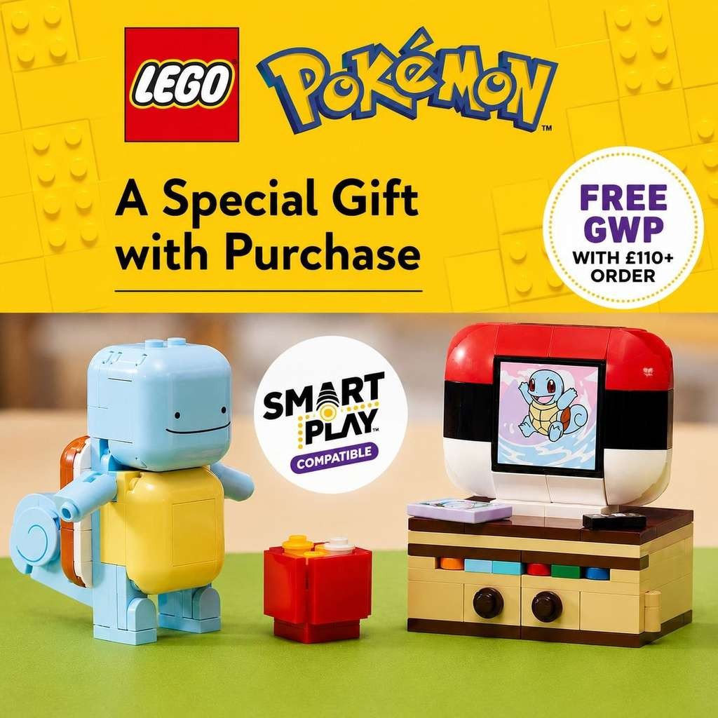Free LEGO Pokemon Ditto as Squirtle Movie Night with £110 purchase, Pokemon Center
