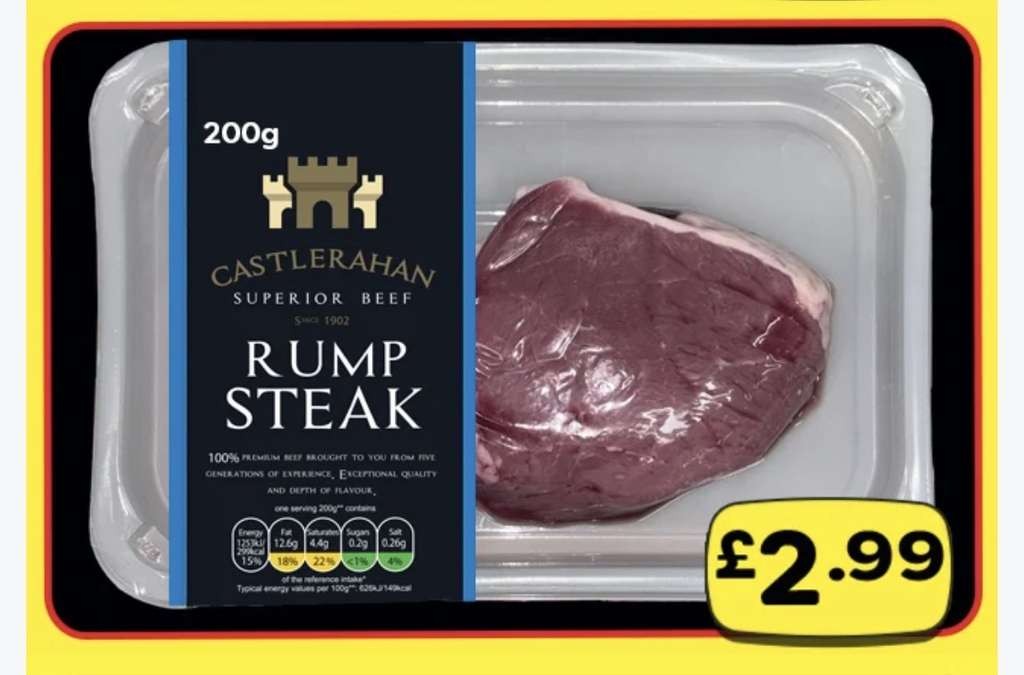 Castlerahan Rump Steak 200g, pretty solid