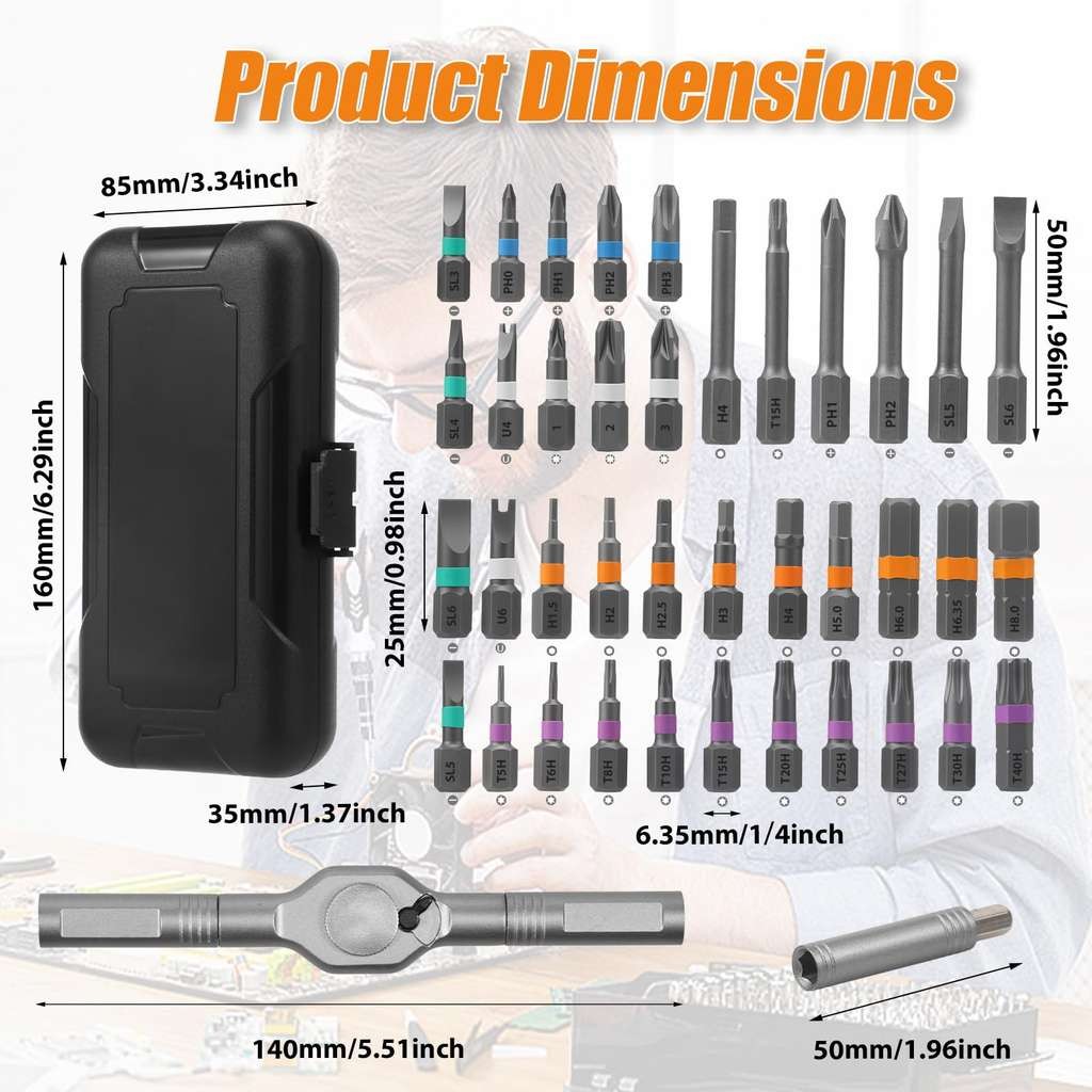 39 in 1 Ratchet Screwdriver Set Multifunctional Magnetic Screwdriver Sets