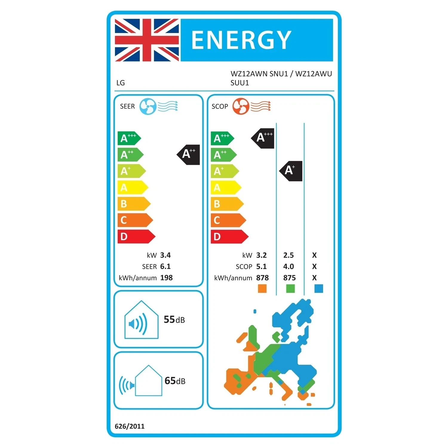 LG DualCool Pro A++ 12000 BTU Smart Wall Mounted Split Air Conditioner DCPRO-WZ12
