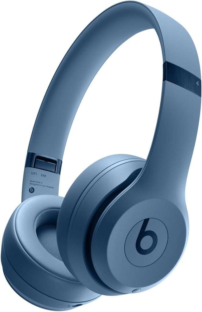 Beats Solo 4 Wireless Bluetooth On-Ear Headphones, Slate Blue and Cloud Pink