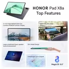 Honor Pad X8a, EU Version, 11 inch High Refresh Rate Eye Comfort Display, 8300mAh Battery, Quad-speaker, Honor WiFi Tablet