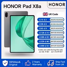 Honor Pad X8a, EU Version, 11 inch High Refresh Rate Eye Comfort Display, 8300mAh Battery, Quad-speaker, Honor WiFi Tablet