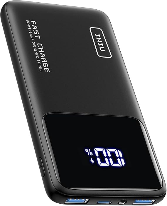 INIU Power Bank, Slim 22.5W PD Fast Charging Portable Charger, USB C in&out 10000mAh Battery Pack, Mobile Phone Charger for iPhone 17 16, Samsung S25 S24, iPad, Xiaomi