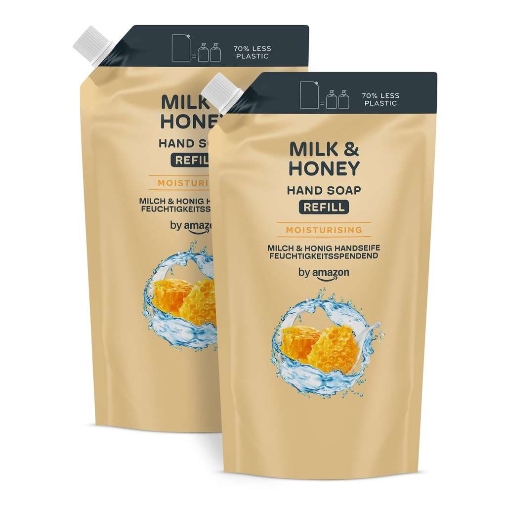 by Amazon Hand Soap Refill, M&H/Olive. 2x1L £3.06 S&S, or 8L £10.80 (4x with 10% off)