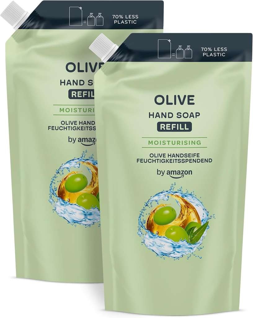 by Amazon Hand Soap Refill, M&H/Olive. 2x1L £3.06 S&S, or 8L £10.80 (4x with 10% off)