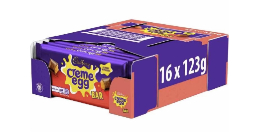 CADBURY CREME EGG CHOCOLATE BAR 123G (BOX OF 16)