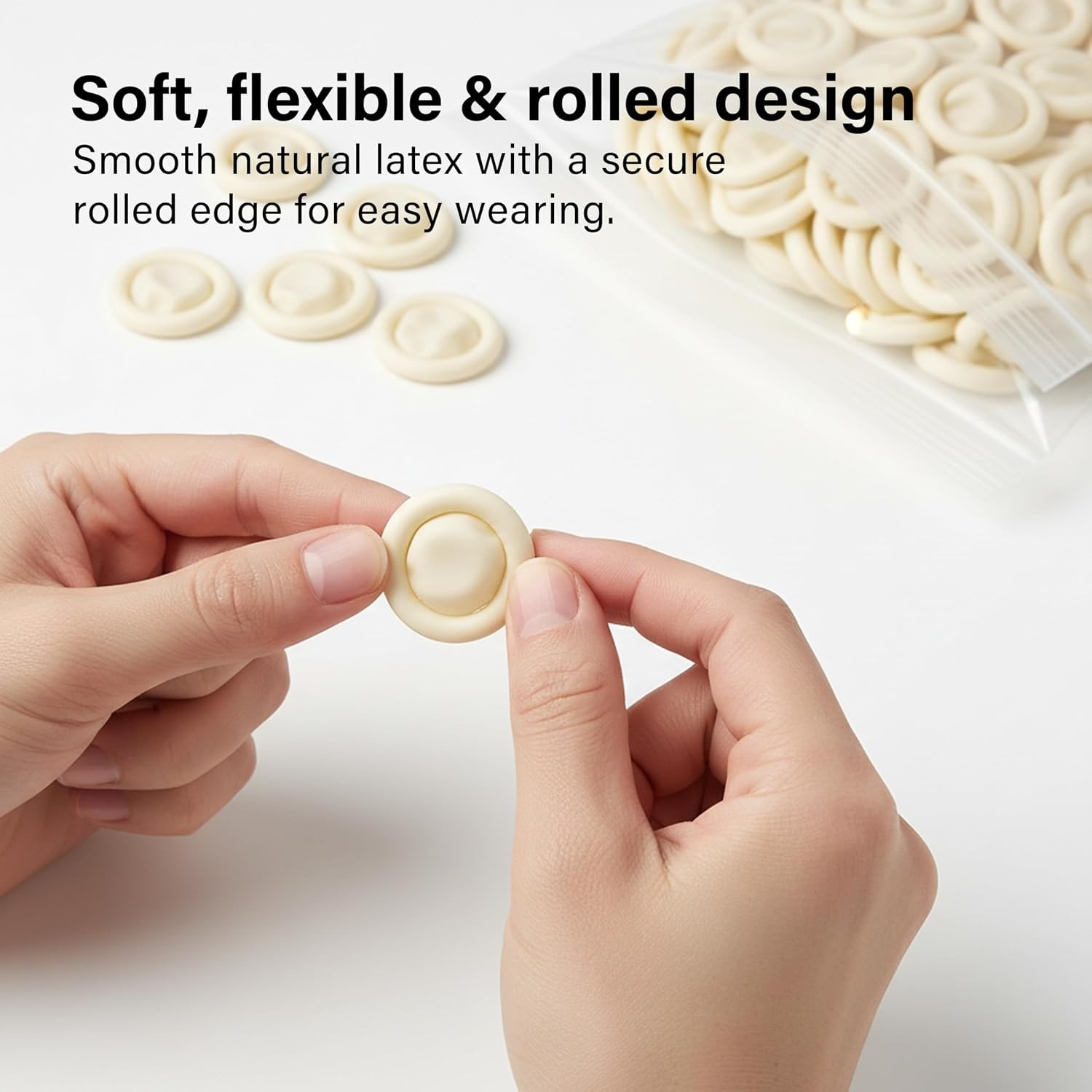 100pcs Latex Finger Cots, Smooth Natural Rubber, Waterproof Finger Protection