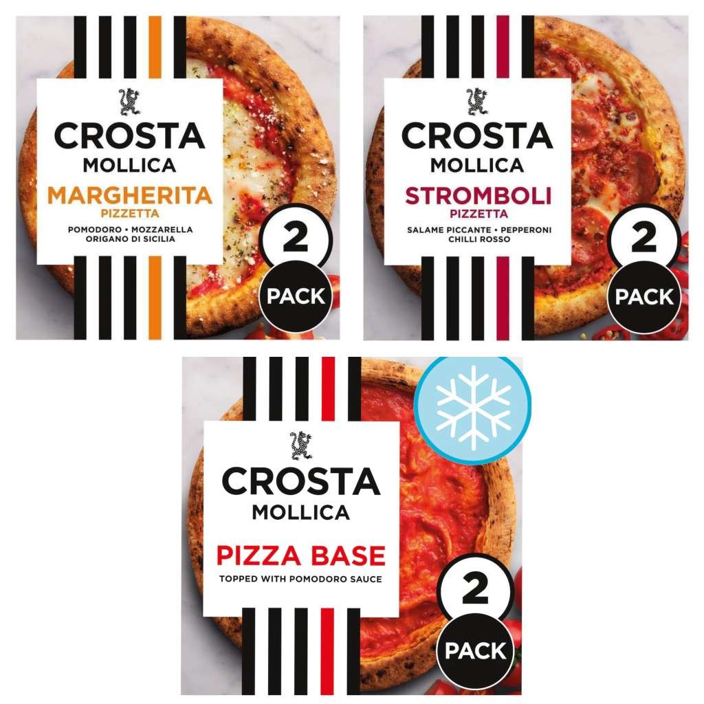 Crosta & Mollica 2 Pack Sourdough Pizzetta, Margherita or Stromboli, 2 Pack Sourdough Pizza Base 540g, £3.95, Clubcard Price