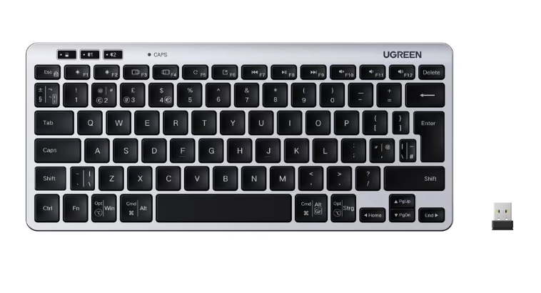 UGREEN Wireless Keyboard, Bluetooth 5.3&2.4GHz Dual Mode with UK Layout, Mini Keyboard for iPad/PC/Tablet - Sold by UGREEN / FBA