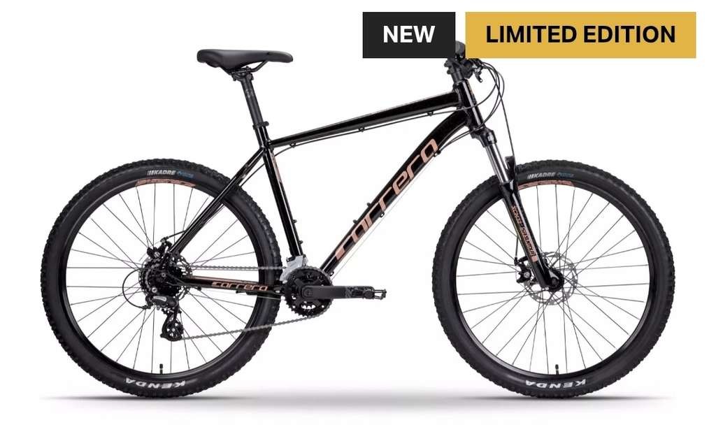 Carrera Vengeance Mens Mountain Bike, Limited Edition Black & Gold, XS, S, M, L, XL Frames, Free C&C