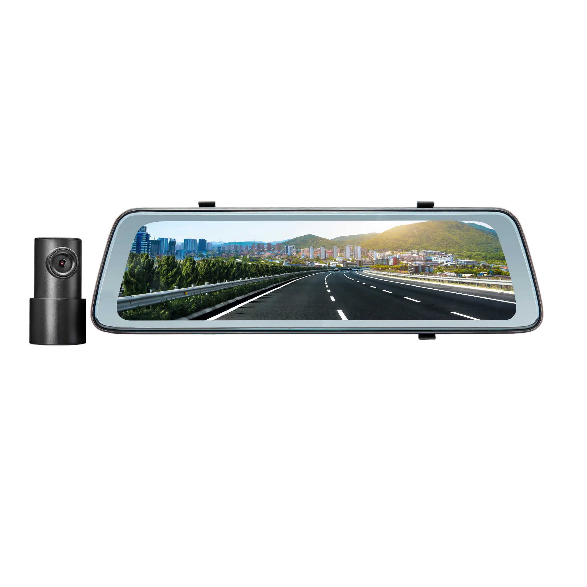 Road Angel Halo Vision 2 1440P Mirror Dash Cam, 10" touch screen, dual parking mode