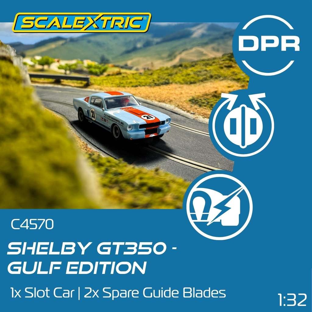 Nice Scalextric C4570 Shelby GT350, Gulf Edition