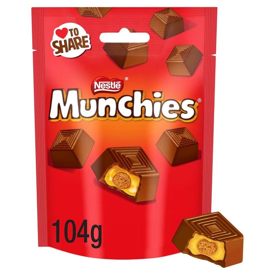 Munchies Milk Chocolate and Caramel Sharing Bag 104g, Clubcard Price