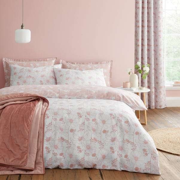 Emma Floral duvet cover & pillowcase set, Single-King, £10 with free C&C