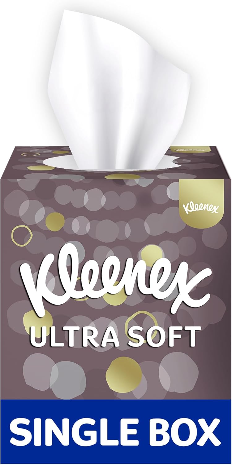 Kleenex Ultra Soft Facial Tissues - Single Cube Tissue Box - 66p / 59p S&S