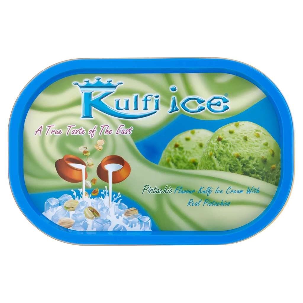 1L Kulfi Ice Cream: Pistachio with real pistachios or Malai with real almonds