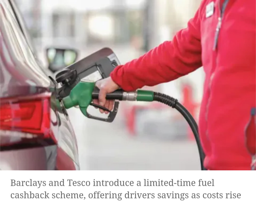 Earn cashback on Tesco fuel | Barclays