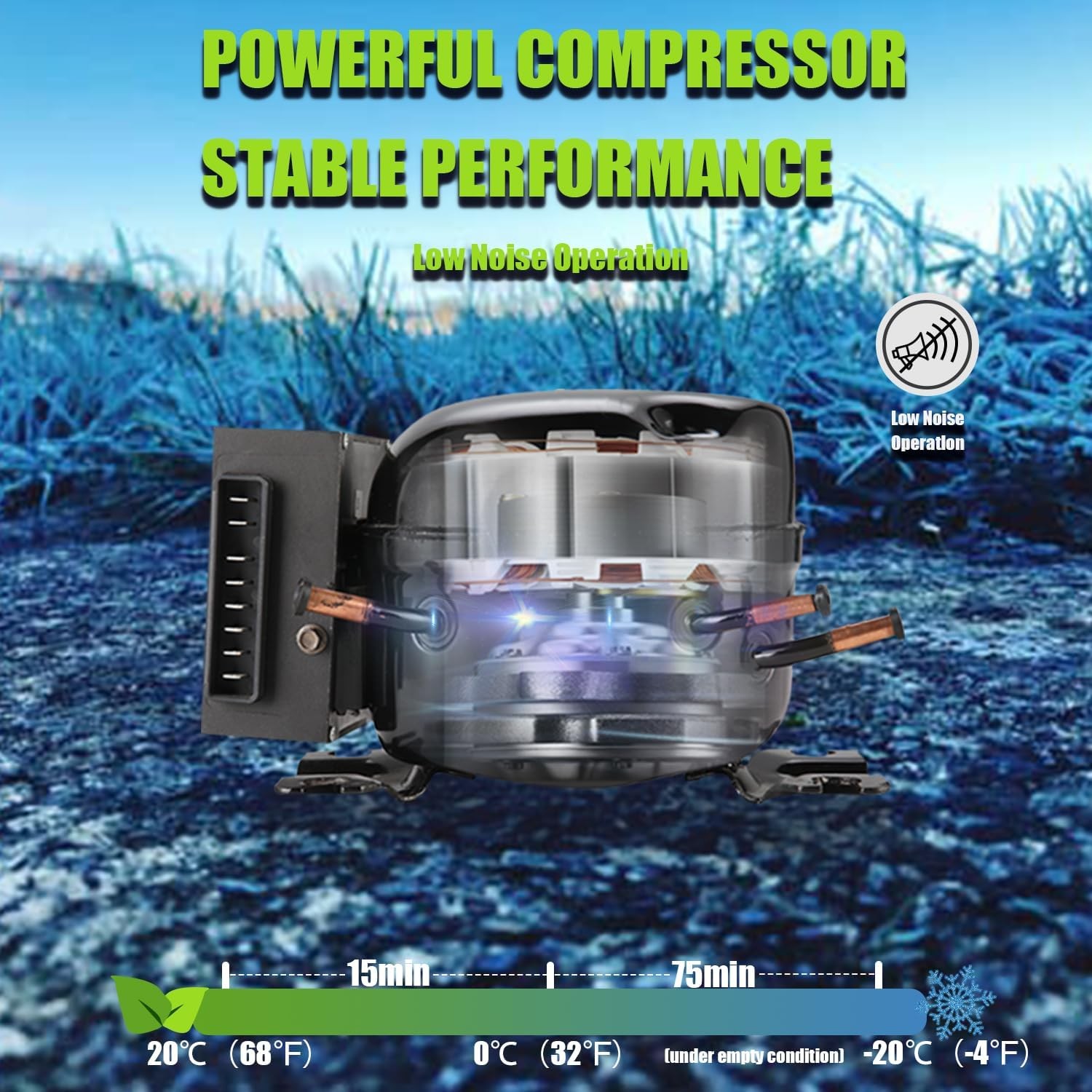Alpicool C9PT 9L Compressor Car Fridge Freezer, DC 12v, -20C to 20C