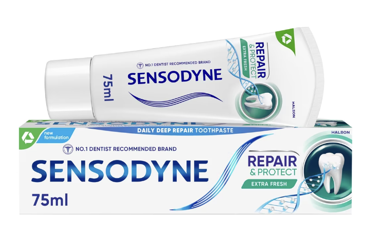 3 X Sensodyne Repair & Protect Original Toothpaste, 75ml S&S - 3 for £9.14/£7.42 110° Posted 11 hours ago 3 X Sensodyne Repair & Protect Original Toothpaste, 75ml S&S - 3 for £9.14/£7.42