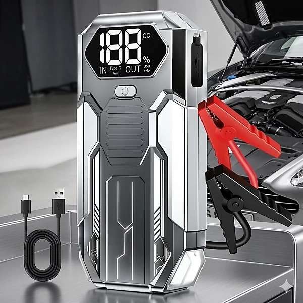 7000A 12V car jump starter, also a battery booster, with LED & USB fast charging from White Winds