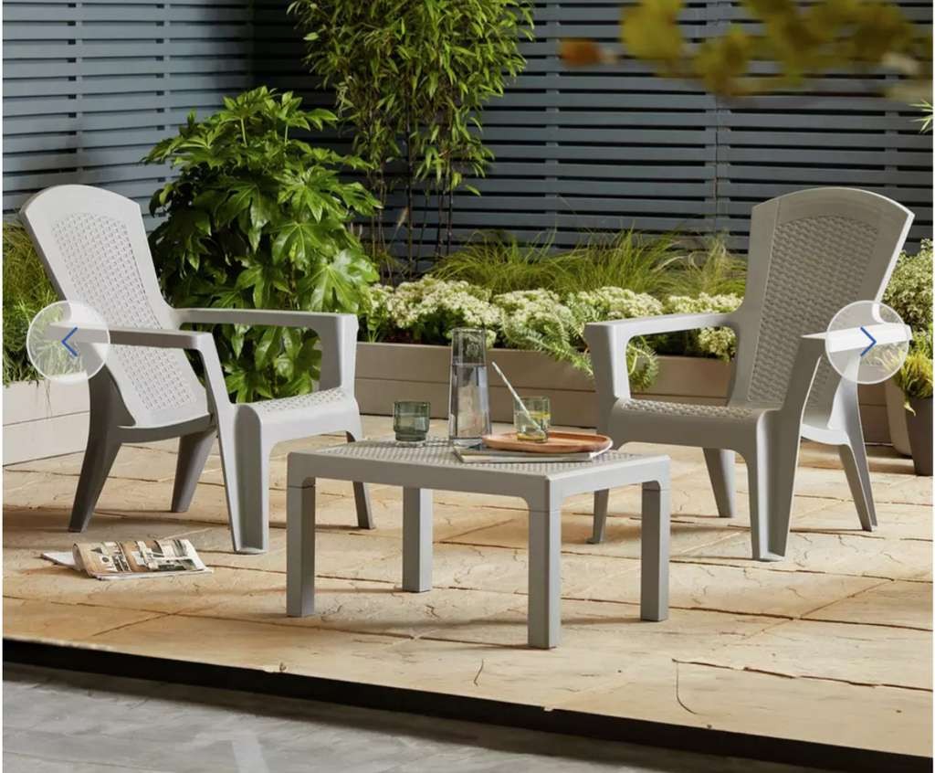 Argos Home Baltimore 2 Seater Plastic Garden Bistro Set, £52 at Argos