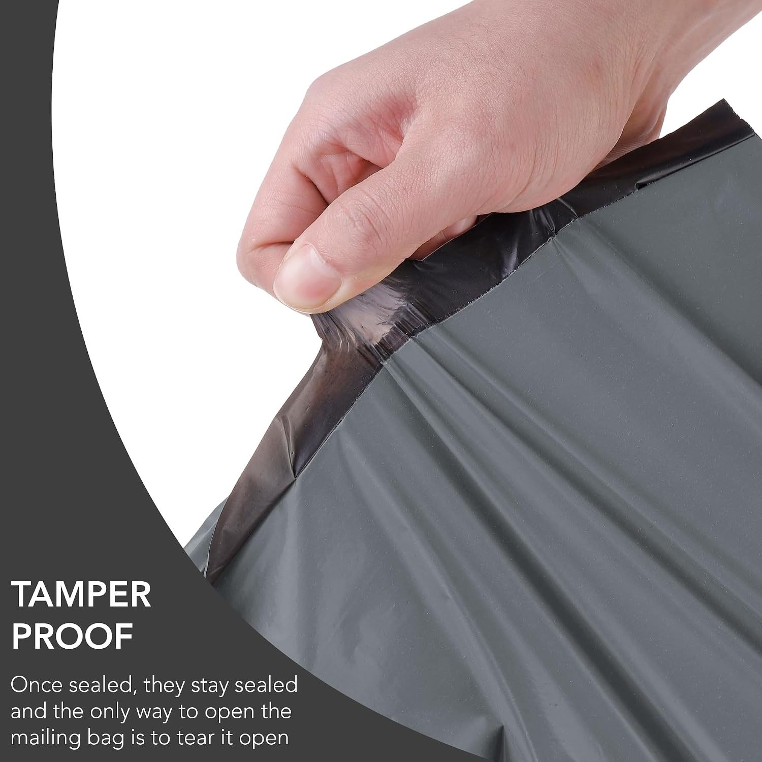 100 iSOUL Assorted Mixed Grey Mailing Poly Postal Bags, 4 Sizes, 25 of Each