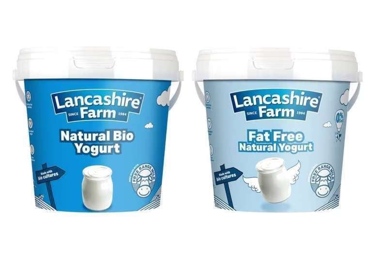 Lancashire Farm Natural Yogurt 1kg (Whole Milk Bio or Fat Free), Nectar Price