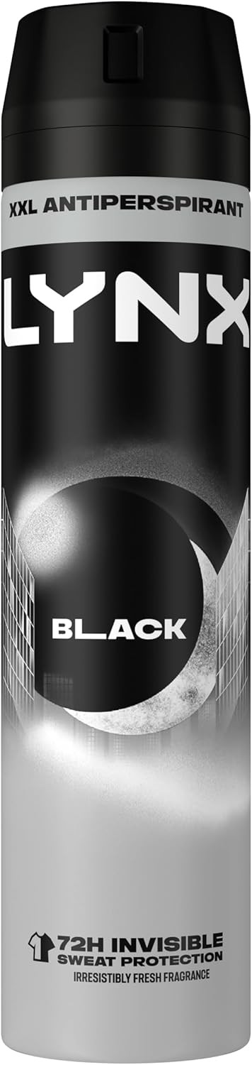 Lynx Black Anti-Perspirant Aerosol Men's Deodorant Spray, 250 ml