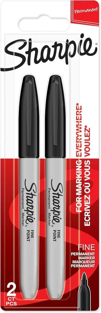Good price on Sharpie Permanent Markers, 2 fine point black pens