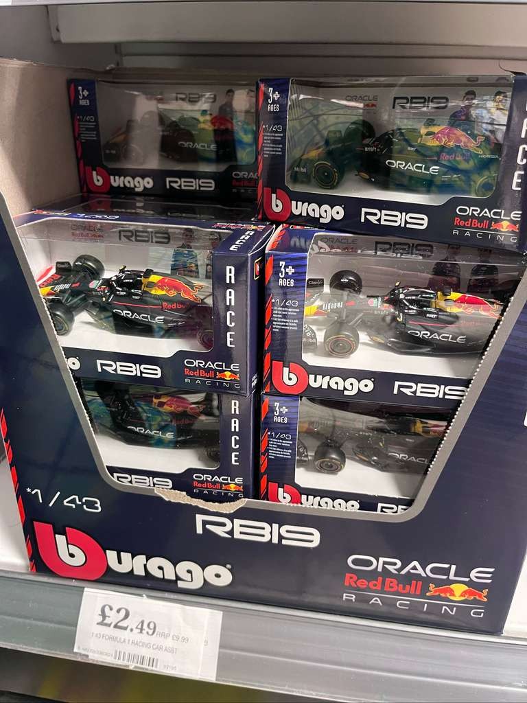 Bburago 1:43 F1 Red Bull RB19 2023, Verstappen or Perez £2.49 instore