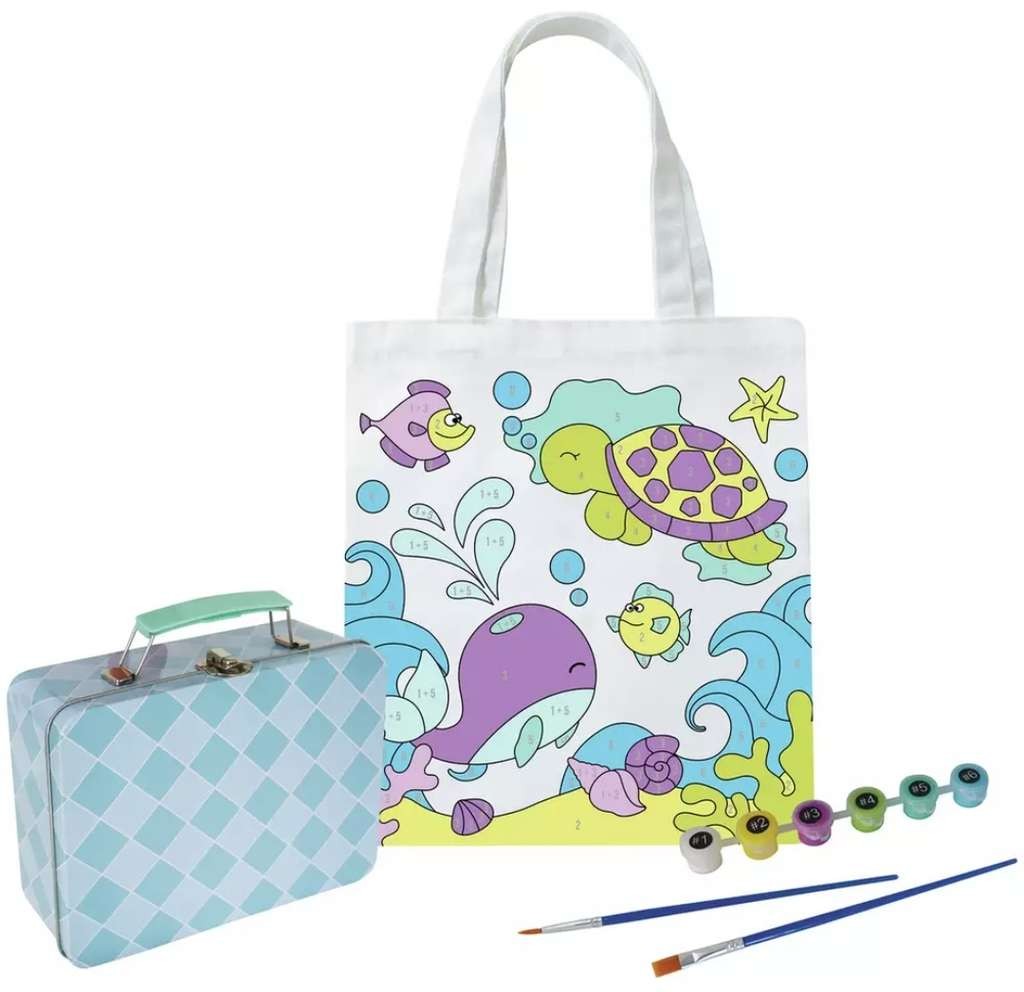 Chad Valley Be U Unicorn Paint By Numbers Tote or Ocean Paint By Numbers Tote