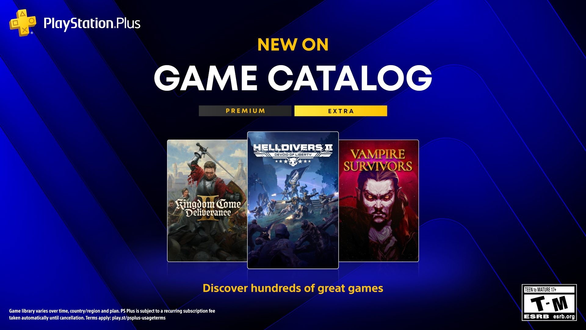 PlayStation Plus Game Catalog August: Helldivers 2, Kingdom Come Deliverance II, Vampire Survivors, Hell is Us