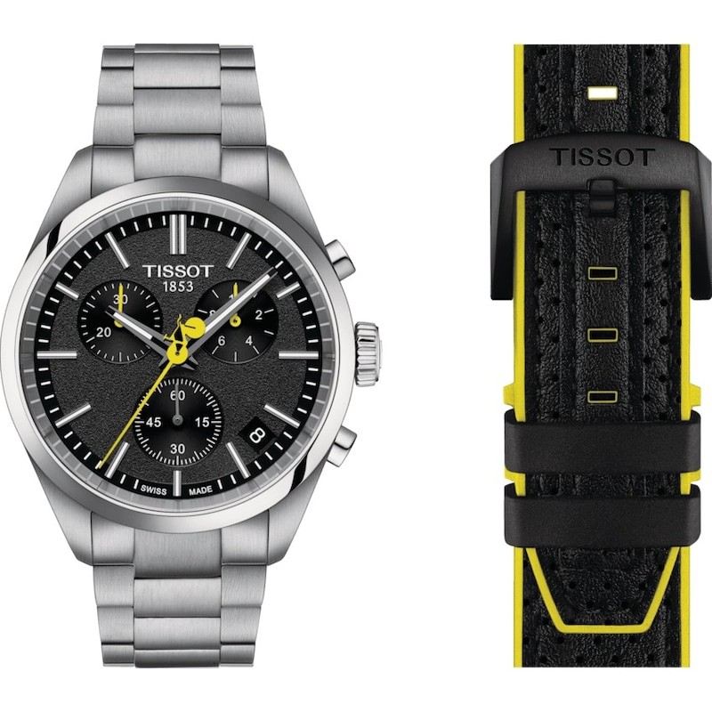 Tissot PR100 Tour De France Men's Stainless Steel Watch with Interchangeable Strap