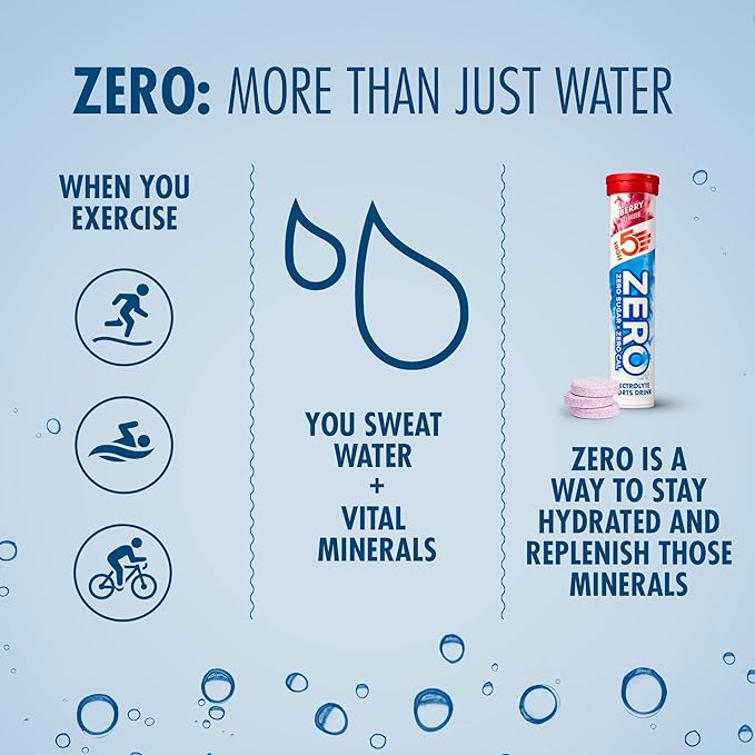 HIGH5 ZERO Electrolyte Tablet - Hydration Tablets Enhanced with Vitamin C - 0 Calories & Sugar Free - Boost Hydration, Performance & Wellness - Berry, 20 Tablets