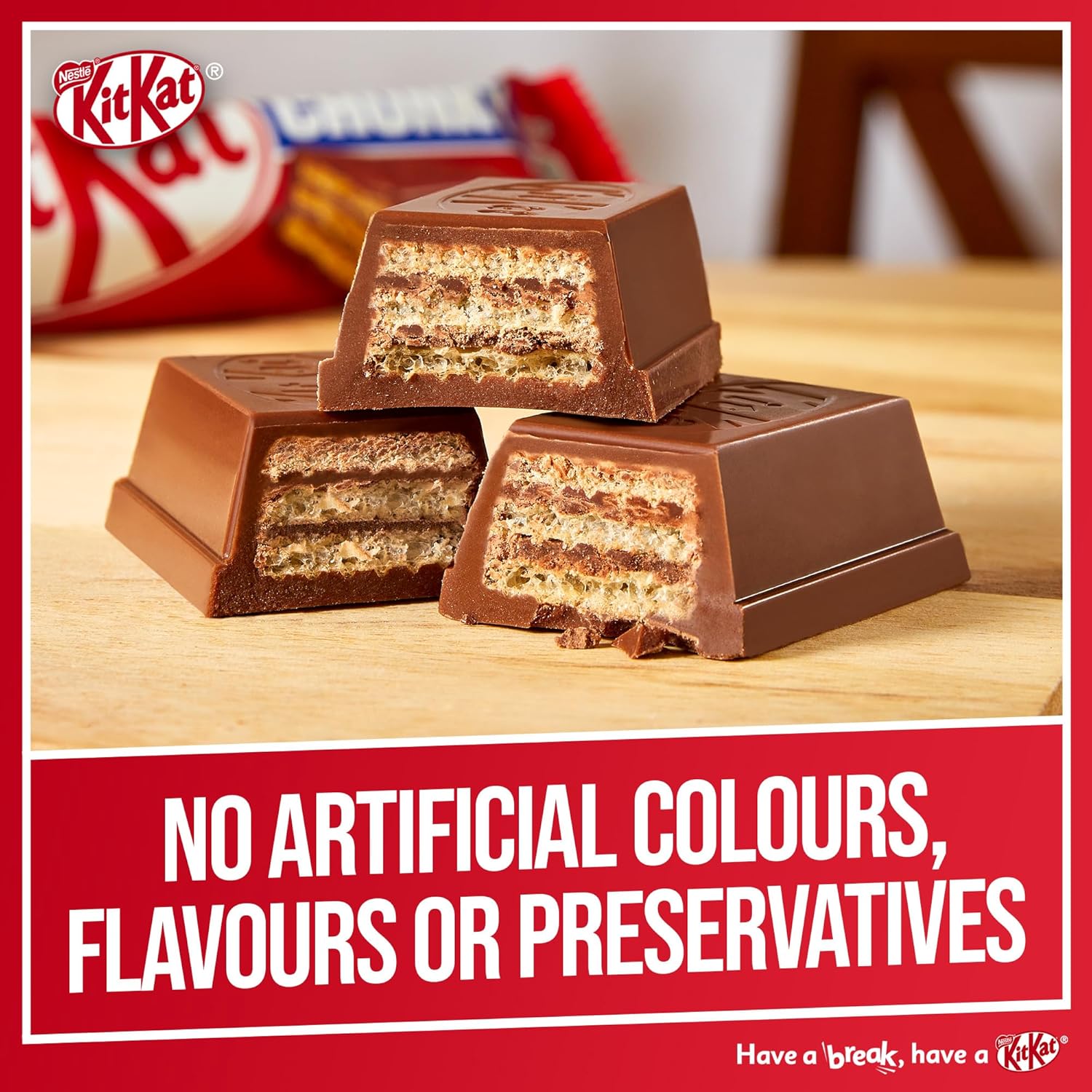KitKat Chunky Milk Chocolate Bar with Crispy Wafer Biscuit - (4 x 40g)