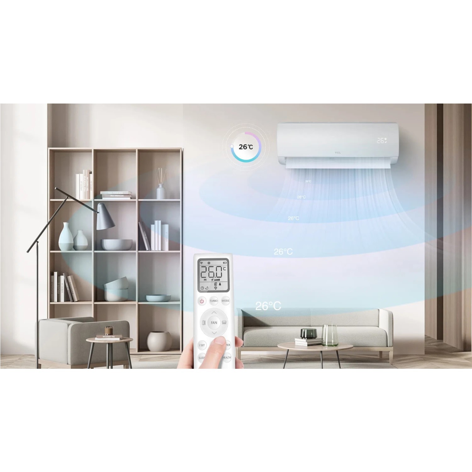 TCL 12000 BTU Smart A++ Wall Mounted Split Air Conditioner with Heat Pump