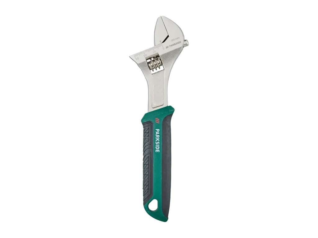 Parkside tools: adjustable wrench, long nose pliers, concreters nippers, water pump pliers, side cutters