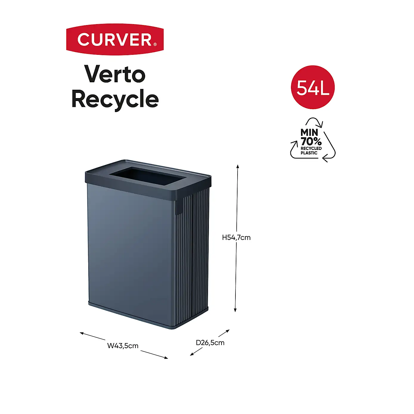 Curver Verto 54L Recycling Bin