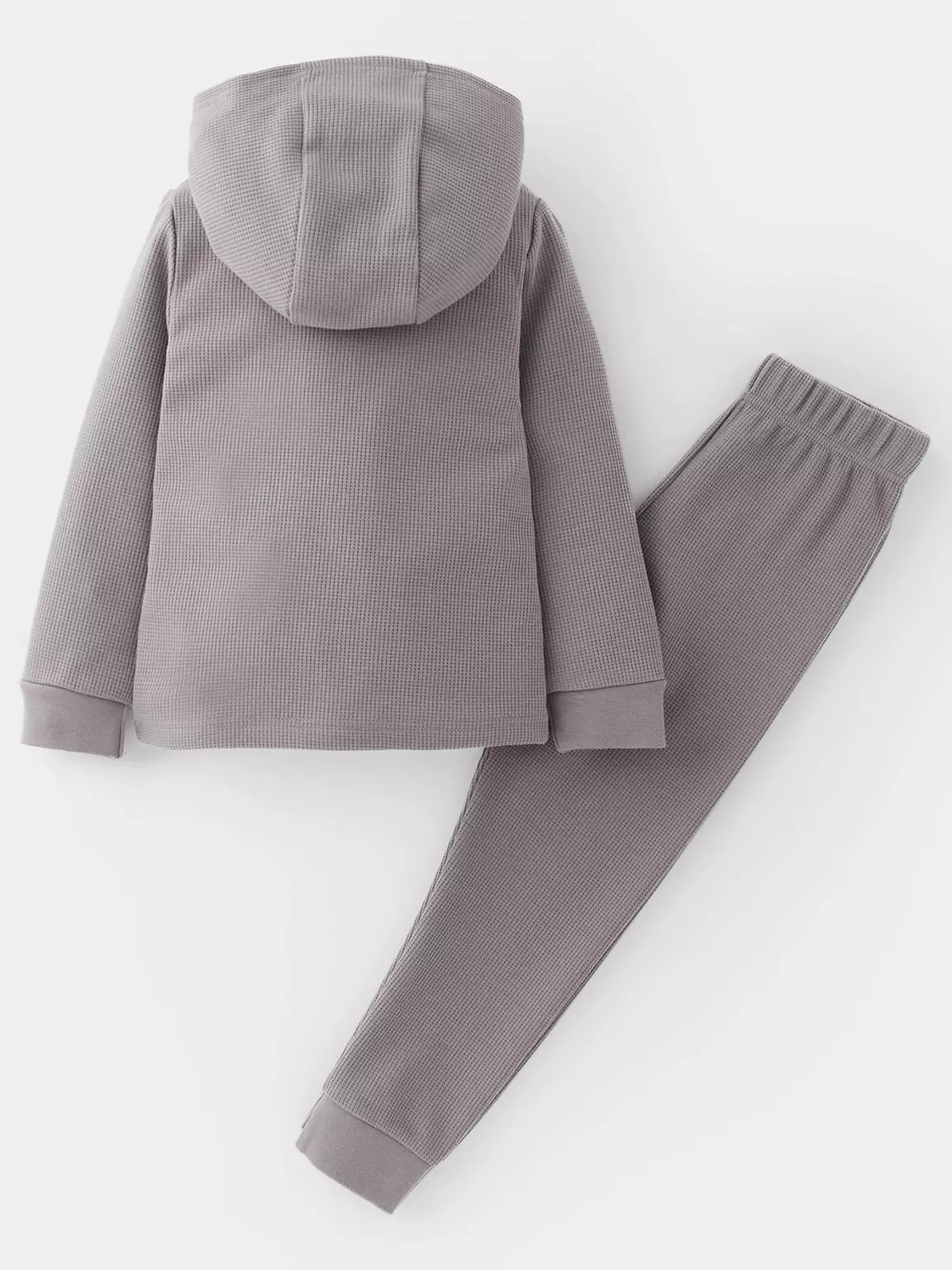 The Very Collection: Children Single Waffle Pyjamas - Grey